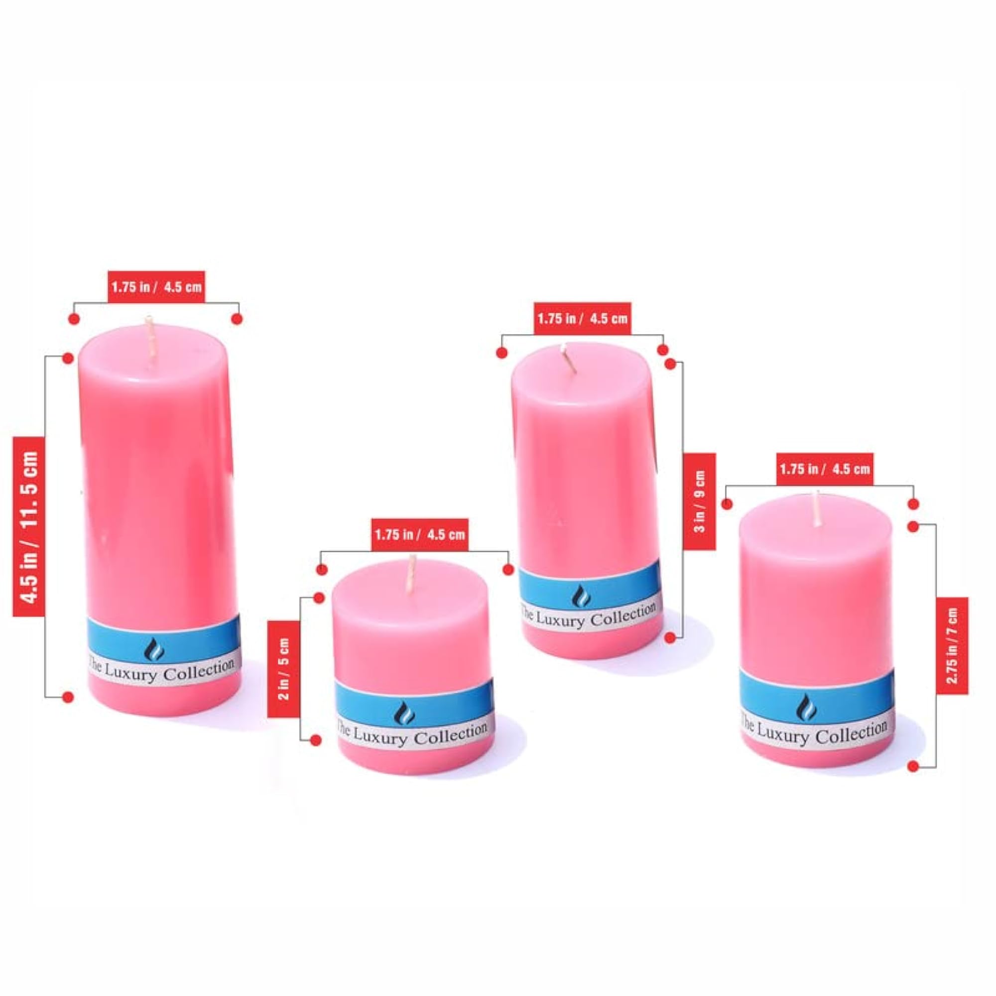 Pillar Candle for Home Decor, Smokeless & Dripless