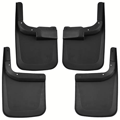 Image of Tecoom Compatible with 2017-2024 Ford F250 F350 Mud Flaps Splash Guards Front and Rear Mud Guards (Without OEM Fender Flares) 4PCS Black