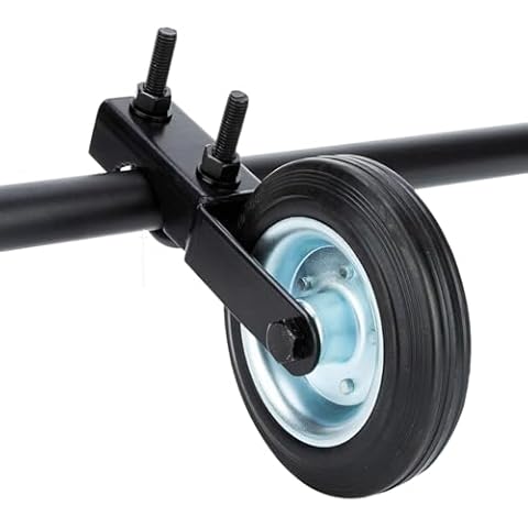 Gate Wheels for Metal Tube Gate Driveway Gate Fence Wheels for Gates 6" Farm Gate Wheel Swing Gate Fence Support Gate Latches for Metal Gates Black Cover