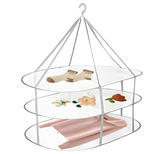 Tendedero portátil para secar ropa, secadora de ropa, bolsa de red, para calcetines, suéter, ropa, juguetes, ropa, hogar, apartamento, secadora de malla grande