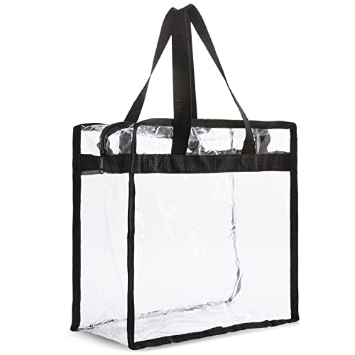 Juvale 10467181 2 Pack Clear Stadium Approved Bags - 12X6X12 Large Transparent Tote Bags thumb #6