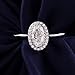 Epinki Fashion Rings for Women 9K White Gold with Oval Moissanite 1ct/2ct Rings Engagement Wedding Jewelry Size 11