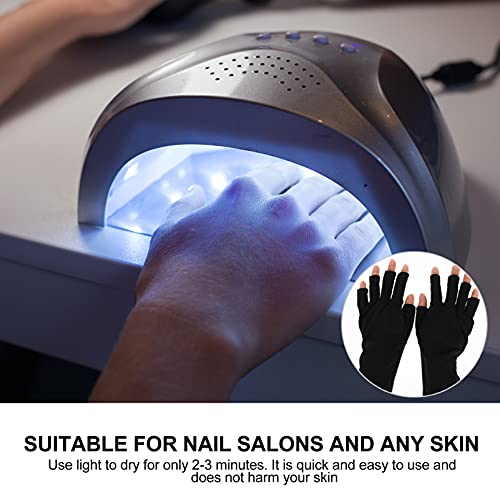 FRCOLOR 2 Peças Luvas De Proteção UV Para Lâmpada De Unha Secador De Unhas Anti UV Luva De Gel Luvas