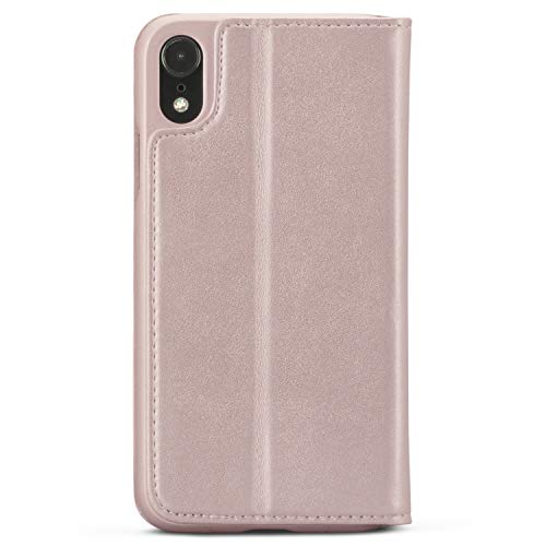 CASEZA Cover iPhone XR Oro Rosa Similpelle a Libro...