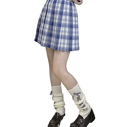 Image of Lolita Knit Leg Warmers Ribbon Bow Knot Japanese Cable Knit Footless Boot Socks Kawaii Leg Sleeves