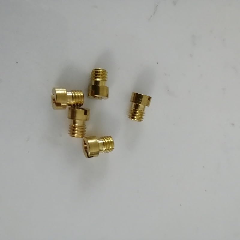 [Renewal Part] 12 pcs Motorcycle Carb 5mm Thread M5 Round Main Jet Size 60-110 for Mikuni Kenhin Carburetor Gy6 139qmb 50cc Injector Nozzle [Replacement]