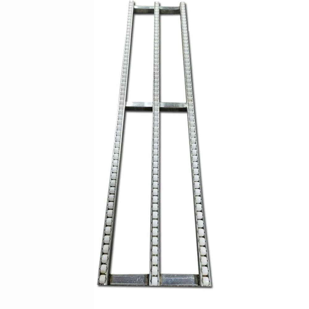 Transportador de rodillos por gravedad, sistema de transporte portátil no motorizado con armazón de acero inoxidable y rodillos de plástico para cajas, botellas y cartones(200 * 30cm)