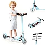 # Guidon Réglable et Plateforme Sûre # Offrez à votre enfant une trottinette qui grandit avec lui ! Son guidon s'ajuste facilement sur 3 hauteurs (63-73-86cm)pour s'adapter parfaitement aux enfants de 1,1m à 1,5m, tandis que sa large plateforme antidérapante est conçue pour les chaussures jusqu'à la pointure EU 32.