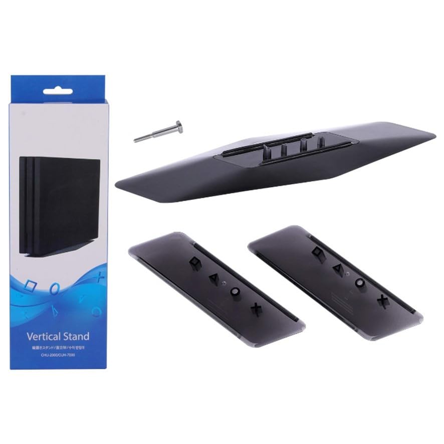SOPORTE VERTICAL PARA SONY PLAY STATION 4 PS4 SLIM PRO NEGRO TRANSLUCIDO STAND