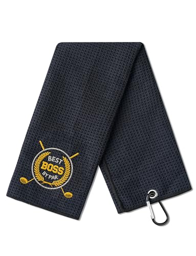 CybGene Boss Gifts Golf Towel, Golf Gifts for Boss, 40 x 60cm Microfiber Golf Towel for Golf Bags for Boss Day, Christmas