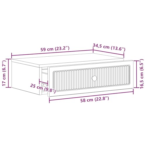 Console murale chêne Artisan pour optimiser les petits coins - 3