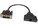 SinLoon DVI to HDMI Cable, Gold-Plated DVI Male 24 1 Pin to Dual Hdmi Female 1080p Hdmi Video Converter Adapter Splitter Cable