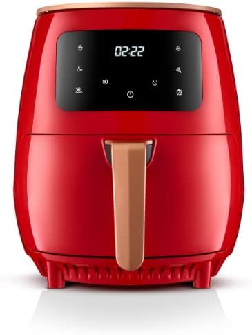 Friggitrice Air Feel Lagom, Air Fryer Crunch, Friggitrice Senza Olio, Capacità 4.5L, 1400W, Timer Programmabile fino a 6 ore, Fino a 4 modalità, Touch Screen e Digitale, Colore Rosso, Dual Chef Friggitrice Air Feel Lagom, Air Fryer Crunch, Friggitrice Senza Olio, Capacità 4.5L, 1400W, Timer Programmabile fino a 6 ore, Fino a 4 modalità, Touch Screen e Digitale, Colore Rosso, Dual Chef