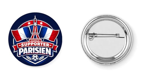 Badge broche pins SUPPORTER PARISIEN PARIS FOOTBALL CLUB EQUIPE petit cadeau de noël 37mm handmade cadeau humour