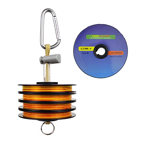 Fly Fishing Tippet Fly Line Indicator Line With Tippet Holder High Visibility European Nymph Bite Tippet Premium Copolymer Fly Fishing Tippet Leaders(Indicator Tippet-1X+2X+3X+4X) #TOP6