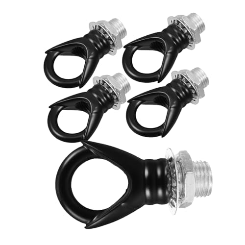 BESTonZON 5pcs Black Ceiling Hook for Hanging Light Fixtures Birdcages Flower Baskets Support Hooks for Indoor and Outdoor Use Strong Loadbearing Design Versatile Hanging