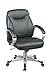 Office Star Deluxe Mid Back Faux Leather Chair with Coated Frame and Padded Arms
