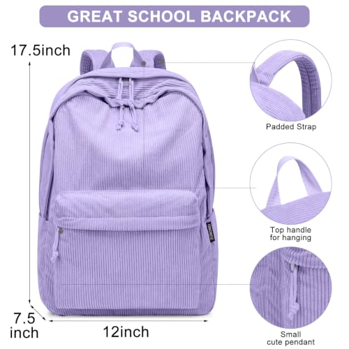 Image of ZUBOND Girls Backpack, Lightweight School Bookbag for Teens, College Students Women & Men, Cute Large Laptop Backpack Fits 15.6 Inch Notebook