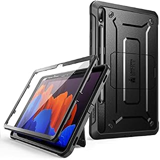 SUPCASE Cover per Samsung Galaxy Tab S8 Ultra 2022 da 14,6'' con Protezione per lo Schermo + Cavalletto + Pencil Holder, Protezione a 360 Gradi (Nero) Black