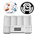 BrilliantDay Portapillole Elettronico Scatola Della Pillola con 4 Scomparti Dispenser automatico pillola con Orario e Sveglia Portatile per Viaggio Campeggio Lavoro#5