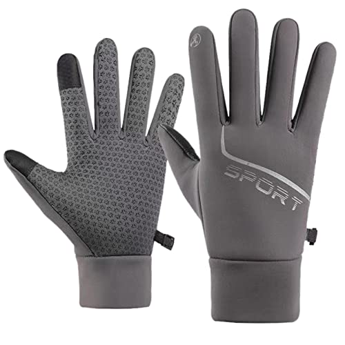 Guantes de invierno para hombre, guantes térmicos para pantalla táctil, para correr, pantalla táctil cálida, forro polar, para invierno, conducción, esquí, resistente al viento, caminar, al aire libre