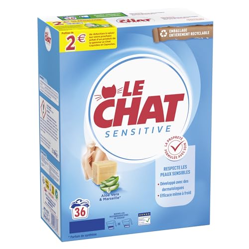 Le chat sensitive lessive en aloe vera & marseille *36 lavages 2 16kg - vue 2
