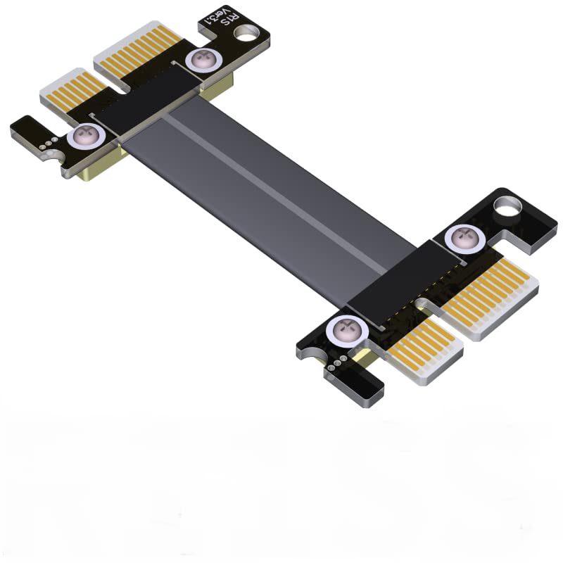QJJ PCI Express x1 Jumpers para conector de borde, cable de 25cm, modelo R11NS (intercambio de señal Tx a Rx) miniatura 1