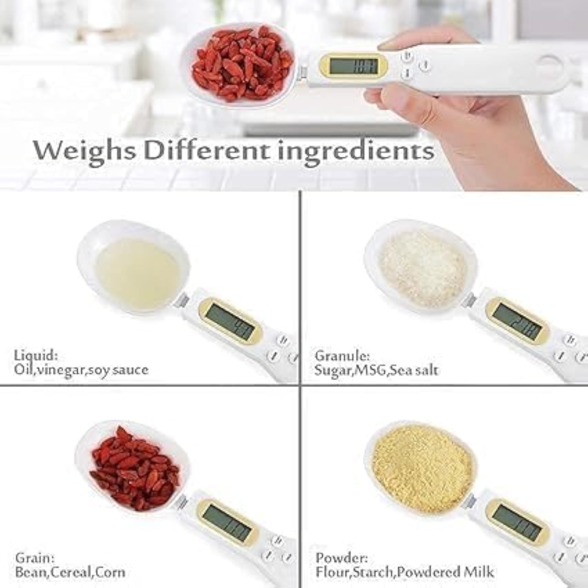 Electronic Kitchen Measuring Spoons for Accurate Weighing