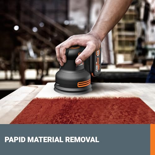 image for WORX 20 V WX823L.9 Cordless Random Orbital Sanders, Brushless Sander C