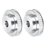 uxcell 2Pcs Timing Belt Pulley Aluminum Idler Pulley XL40 Teeth 9/16