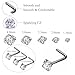 BLESSMYLOVE 316L Surgical Steel 22g/20g/18g Nose Rings Studs L-Shape Nose Nostrial Piercing Body Jewerly L Shaped Nose Studs 1.5mm 2mm 2.5mm 3mm CZ Nose Screw Studs Rings for Women, Stainless Steel
