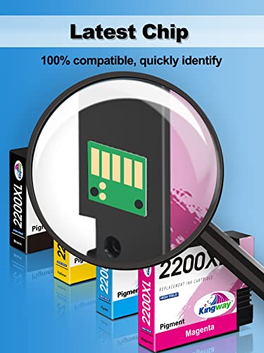 Kingway Compatible Pgi-2200Xl Pigment Ink Cartridges Compatible With Canon Maxify Mb5020 Mb5320 Mb5420 Mb5120 Ib4120 Ib4020 Printer 4 Pack (1 Black, 1 Cyan, 1 Magenta, 1 Yellow) #TOP5