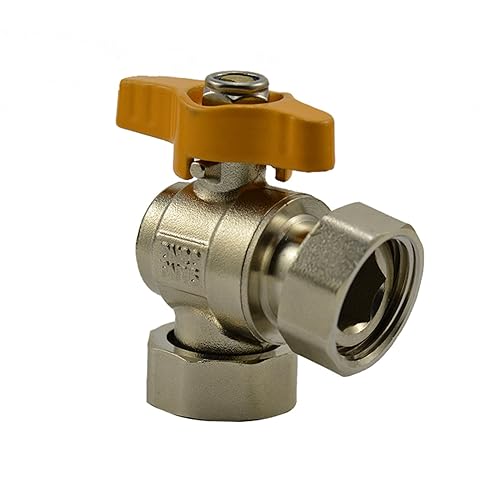 Séparateur d'eau triangulaire double pivot de 1,9 cm avec vanne d'arrêt à poignée rouge - 4