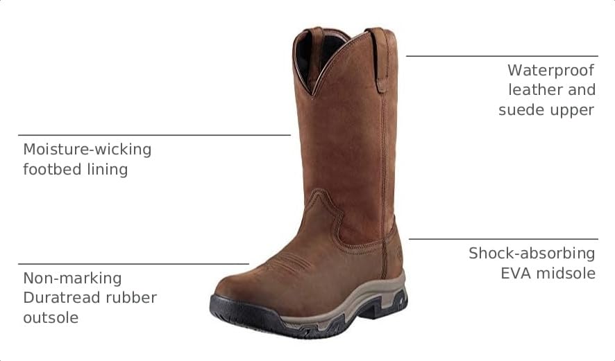 Image of Ariat Terrain Waterproof Hiking Boot - Men's Leather Waterproof Outdoor Hiking Boots