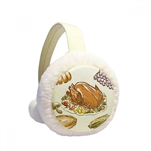 Orejeras de invierno para el frío orejeras de felpa plegables Pavo