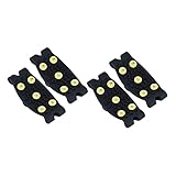 OATIPHO 2 Pares Grampones Antideslizantes para Botas y Zapatos de Invierno con Picos Firmes de TPE Cubrecalzados de Tracción para Nieve y Hielo Uso Exterior para Senderismo y Actividades