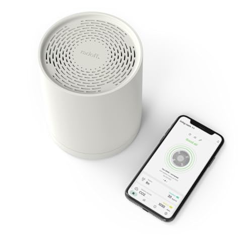 Radoff-Sense-Air-Quality-Monitor-Radon-Detector-with-CO2-VOC-PM-Meters-Alexa-Devices-Smart-Home-Gadgets-with-Room-Thermometer-Humidity-Meter-Atmospheric-Pressure-Sensor-WiFi-Connection