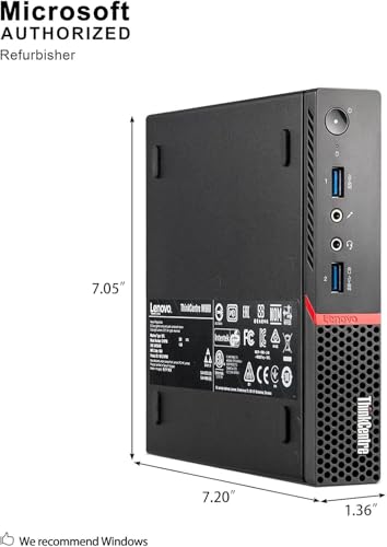 Lenovo ThinkCentre M900 Mini PC Win11, M900 Tiny Desktop Computer, Intel Core i5-6500, 8GB RAM, 256GB SSD, DisplayPort, RGB QWERTY Keyboard (Reconditionné) – Image 6