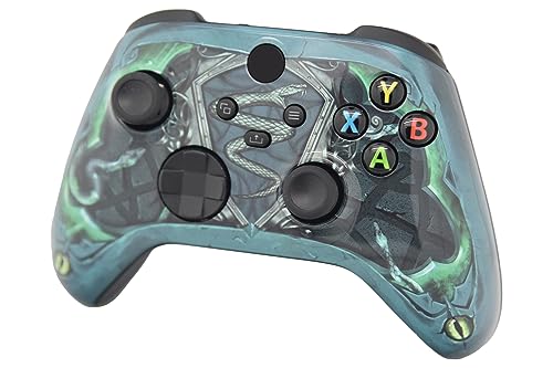 Image of ProControllers LLC Hand Airbrushed Fade Custom Controller Compatible with Xbox Series X /S & Xbox One (Series X /S Green Snake)