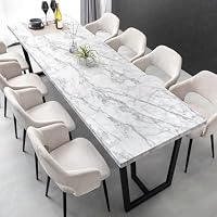 Amazon｜タンスのゲン ダイニングテーブル 単品 240cm 8人掛け 大理石