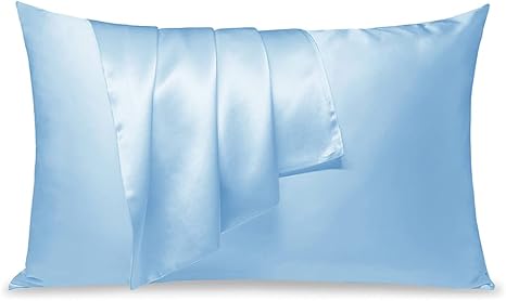 blue silk pillows