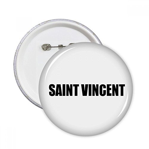 Badge SAINT VINCENT vêtement terne bouton rond noir décoratif