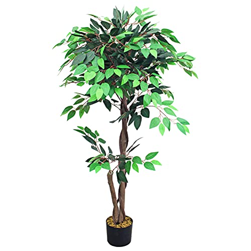 Decovego Kunstpflanze Künstliche Pflanze Benjamin Ficus künstlicher Baum...