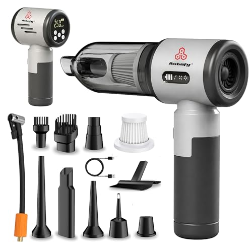 Image of Autofy Bolt 5-in-1 Cordless Vacuum Cleaner for Car & Home -18000PA Suction,150 PSI Tyre Inflator,100W BLDC Motor, 6000mAh Type-C, HEPA Filter, LED Torch | 2 Year Warranty