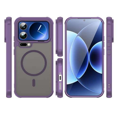 Image of Compatible with Xiaomi 17 Pro Max Case Cover,Compatible with MagSafe,Anti-Fall,Compatible with Xiaomi 17 Pro Max 5G 2509FPN0BC Cell Protective Phone Case Purple