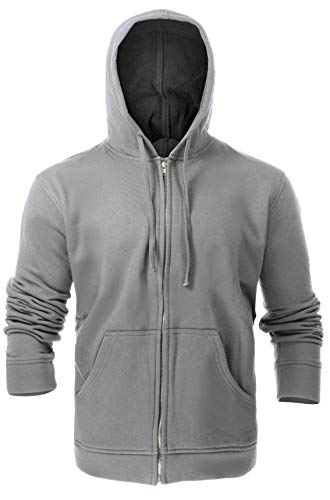 Flame Resistant FR Fleece Hoodies - 100% C - Heavy Weight (X-Large, Light Grey)