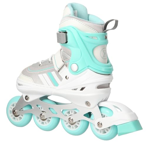 Miniatura 5 de Nils Extreme Patines En Línea 2 En 1 Para Niños, Patines En Línea Para Niños Y Adultos, Patines En Línea Con Rodamientos Aceb7, Patines De Hielo Para Niños, Ajustables 39-43, Blanco Y Azul, Nh18191