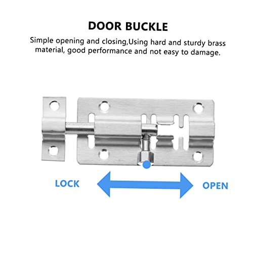 DOITOOL 12 Peças Plugue De Trava De Porta Interna Trava De Corrente De Porta Parafusos De Aço Inoxid