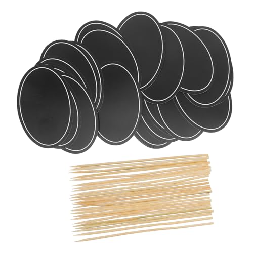FUNOMOCYA Chalkboard Sign Board Picks 24pcs Food Labels Picks for Party Buffet Wedding Cheese Markers