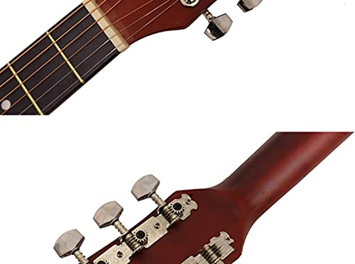 MLOPPTE Guitare,40 pouces guitare acoustique en bois pour débutants étudiants formation tilleul 6 cordes instruments de musique folk 40 pouces marron - Les Beatles, Paul McCartney, John Lennon, RIngo Starr, George Harrison MLOPPTE Guitare,40 pouces guitare acoustique en bois pour débutants étudiants formation tilleul 6 cordes instruments de musique folk 40 pouces marron – Image 4